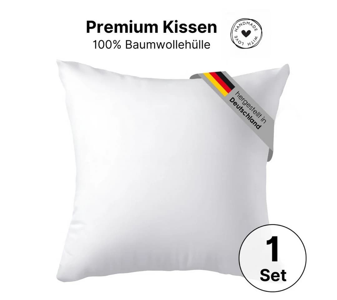 LIVINA HOME Premium Baumwollschlafkissen 100% Baumwolle Polyesterfüllung