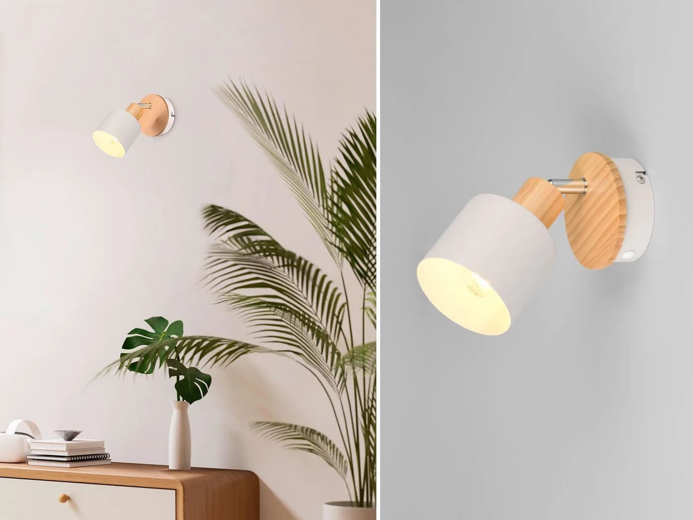 TRIO Leuchten LED Wandstrahler Dimmbar Warmweiß Metall Holz