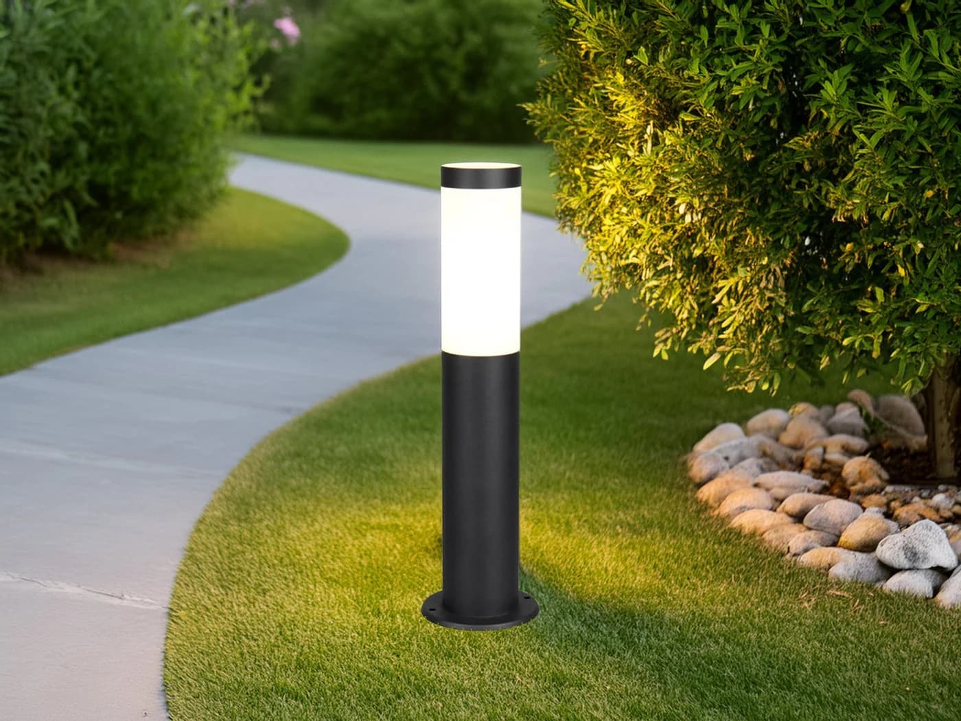 TRIO Leuchten LED Sockelleuchte Schwarz 45cm Wegbeleuchtung Garten