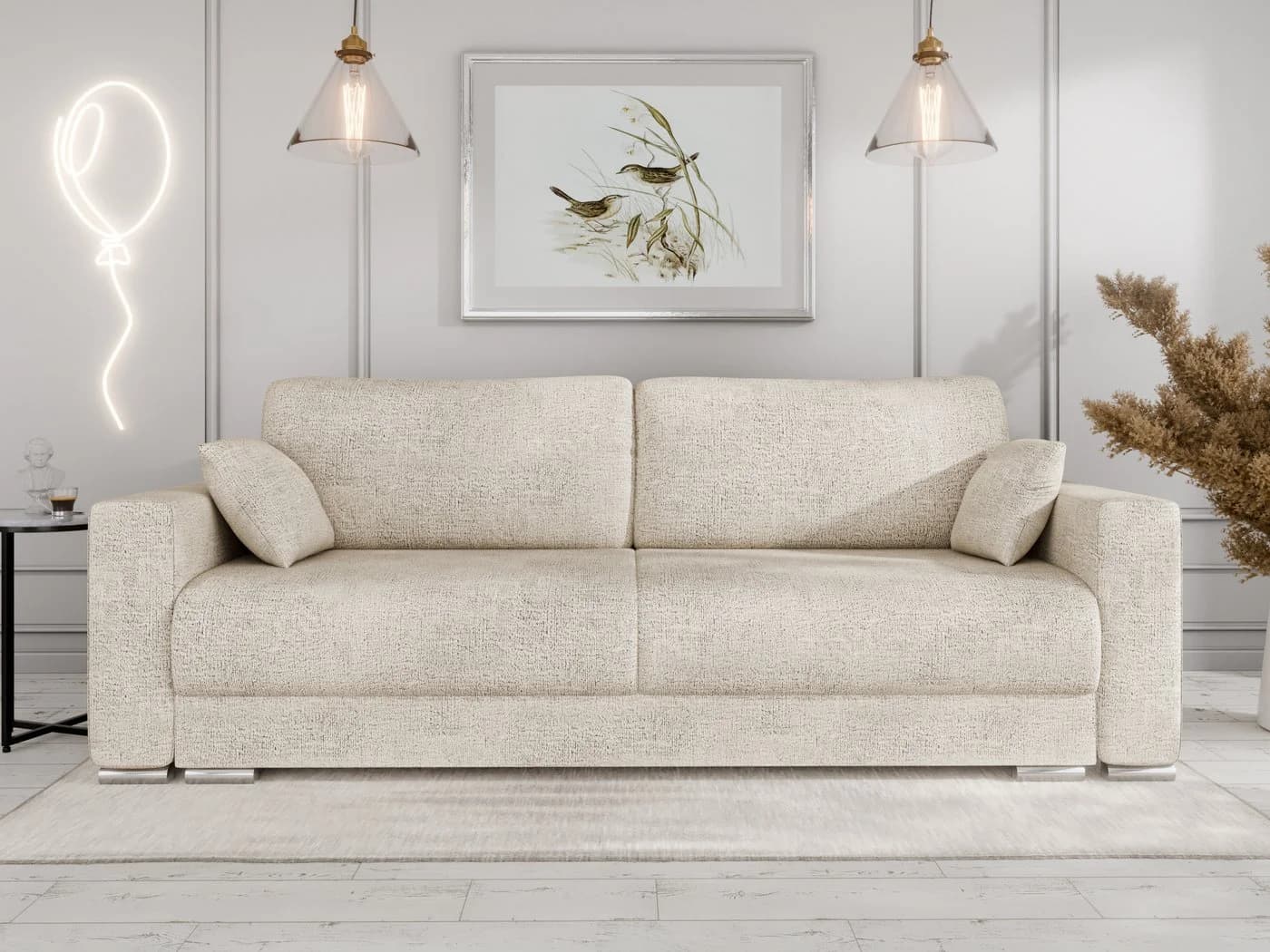 PANDA MÖBEL GmbH Schlafsofa CALMA 3-Sitzer Modernes Design
