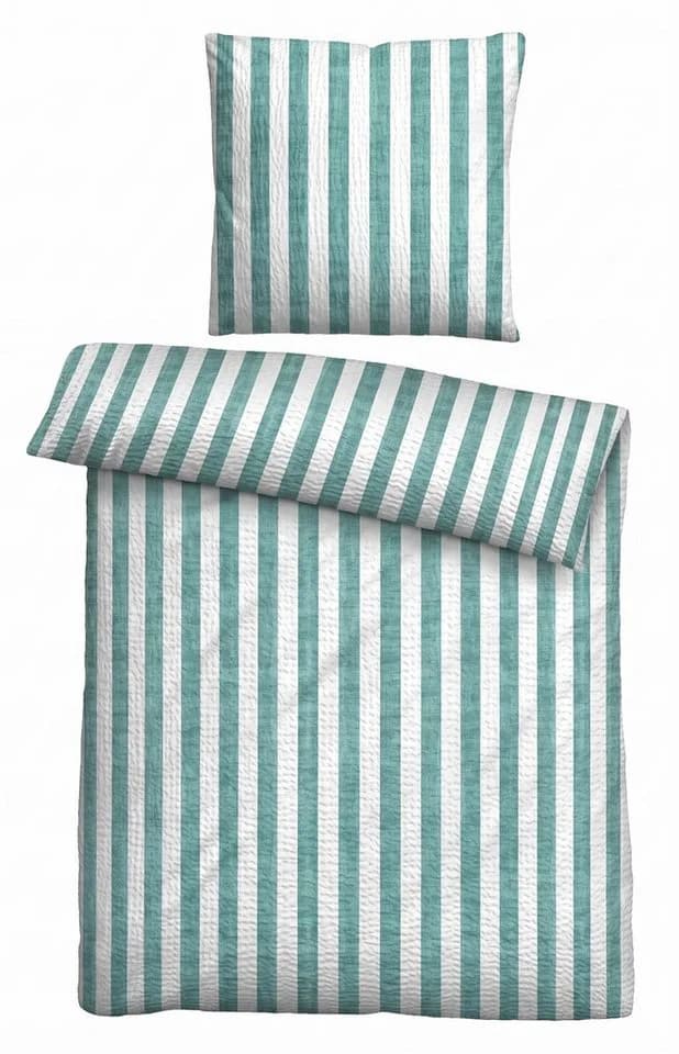 Carpe Sonno Sommerbettwäsche Seersucker 100% Baumwolle Bügelfrei Mint
