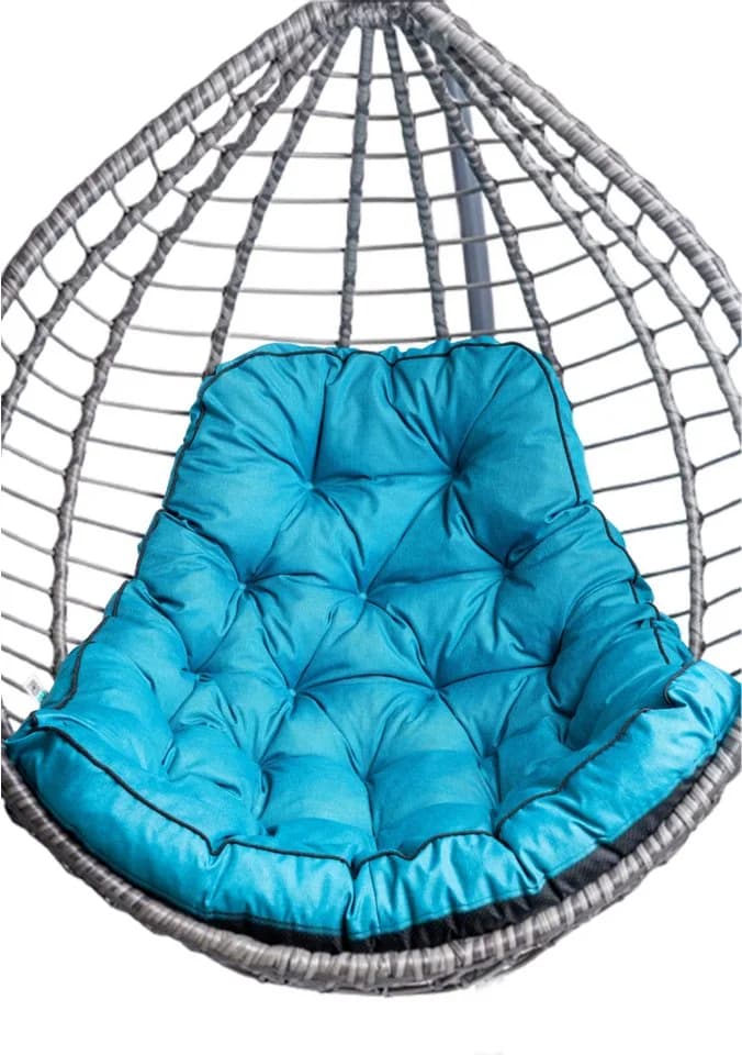 TexDeko Ecolen Hängesessel Kissen Outdoor Blau UV-Schutz Wasserabweisend