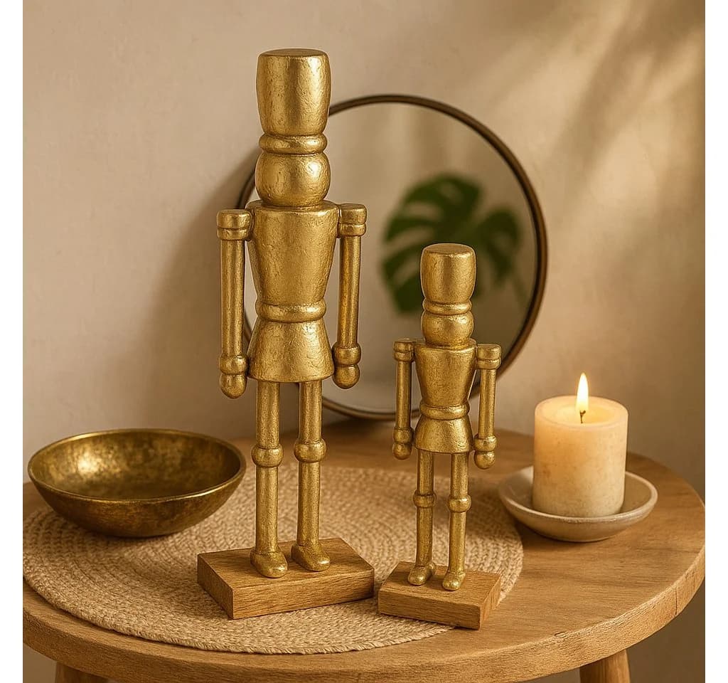 Marrakesch Orient & Mediterran Interior Dekofigur Nussknacker Gold Aluminium