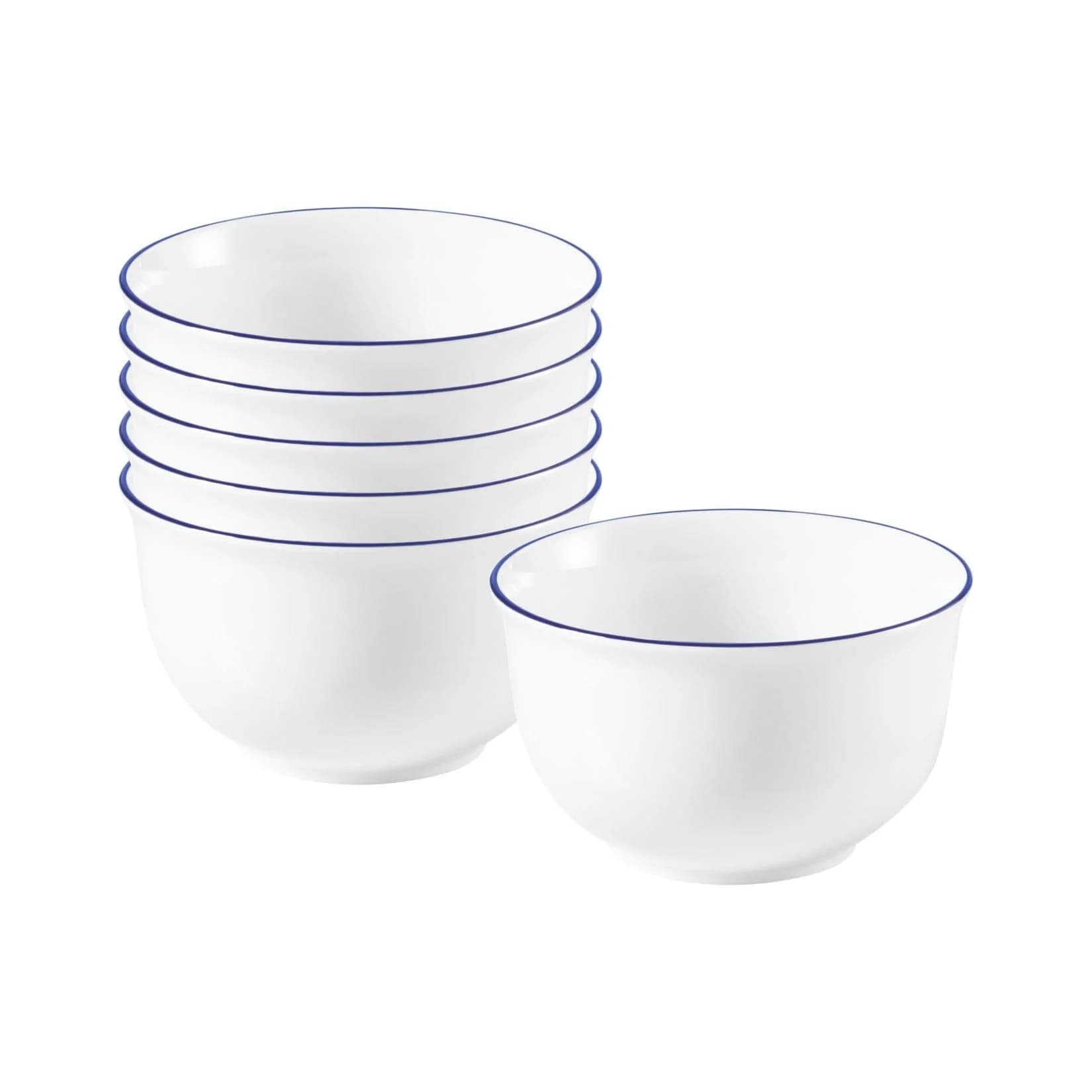 Seltmann Weiden Compact Blaurand Müslischalen 6er Set Weiß-Blau