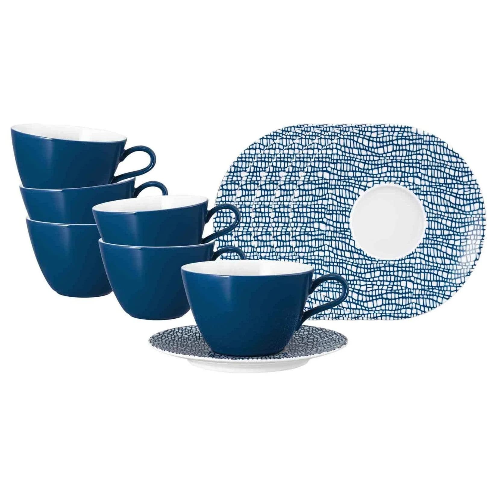 Seltmann Weiden Milchkaffeetassen Set 12-tlg. Classic Blue Porzellan