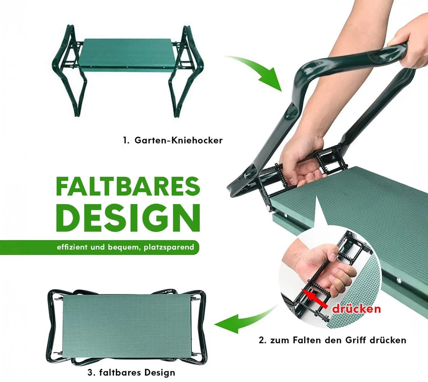 WESTMANN Werkbank Multi Gartenhocker Kniebank mit Tasche