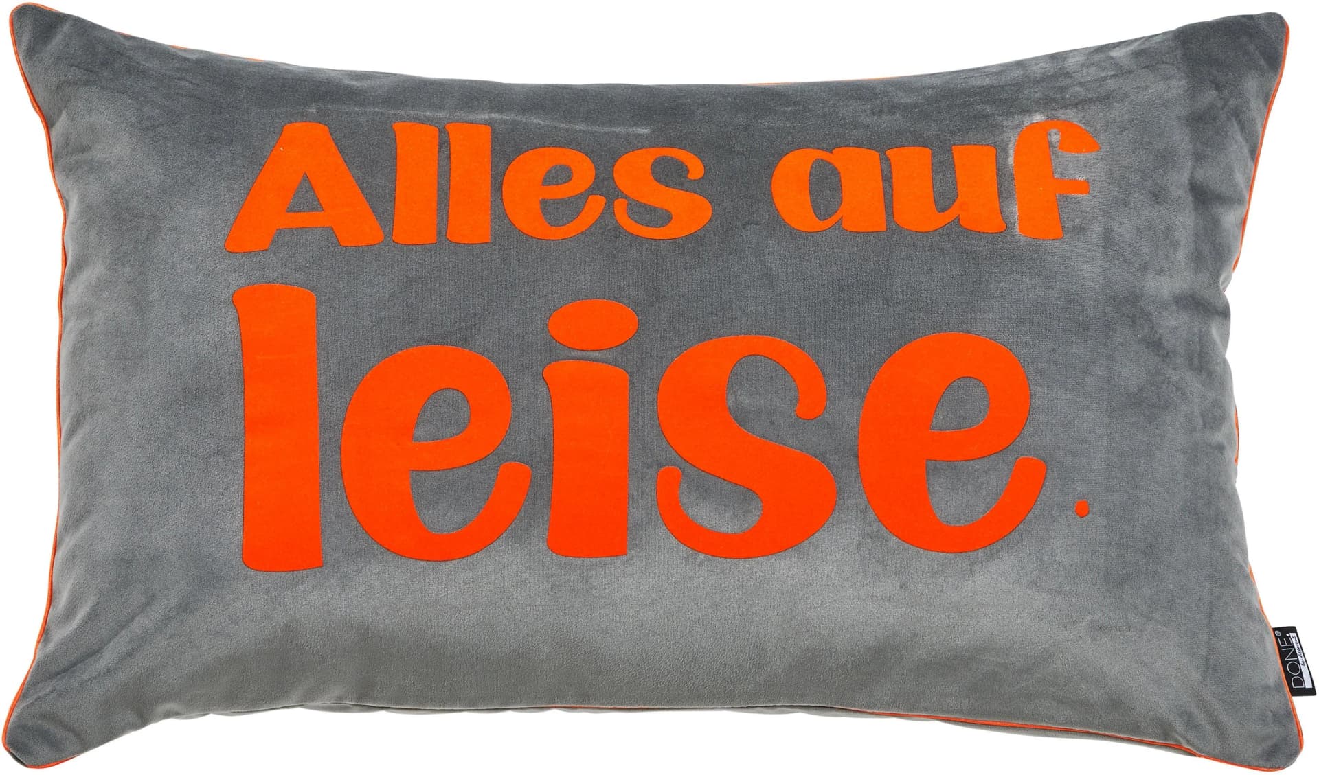 Kissenhülle DONE. Vibe Anthrazit Orange Polyester