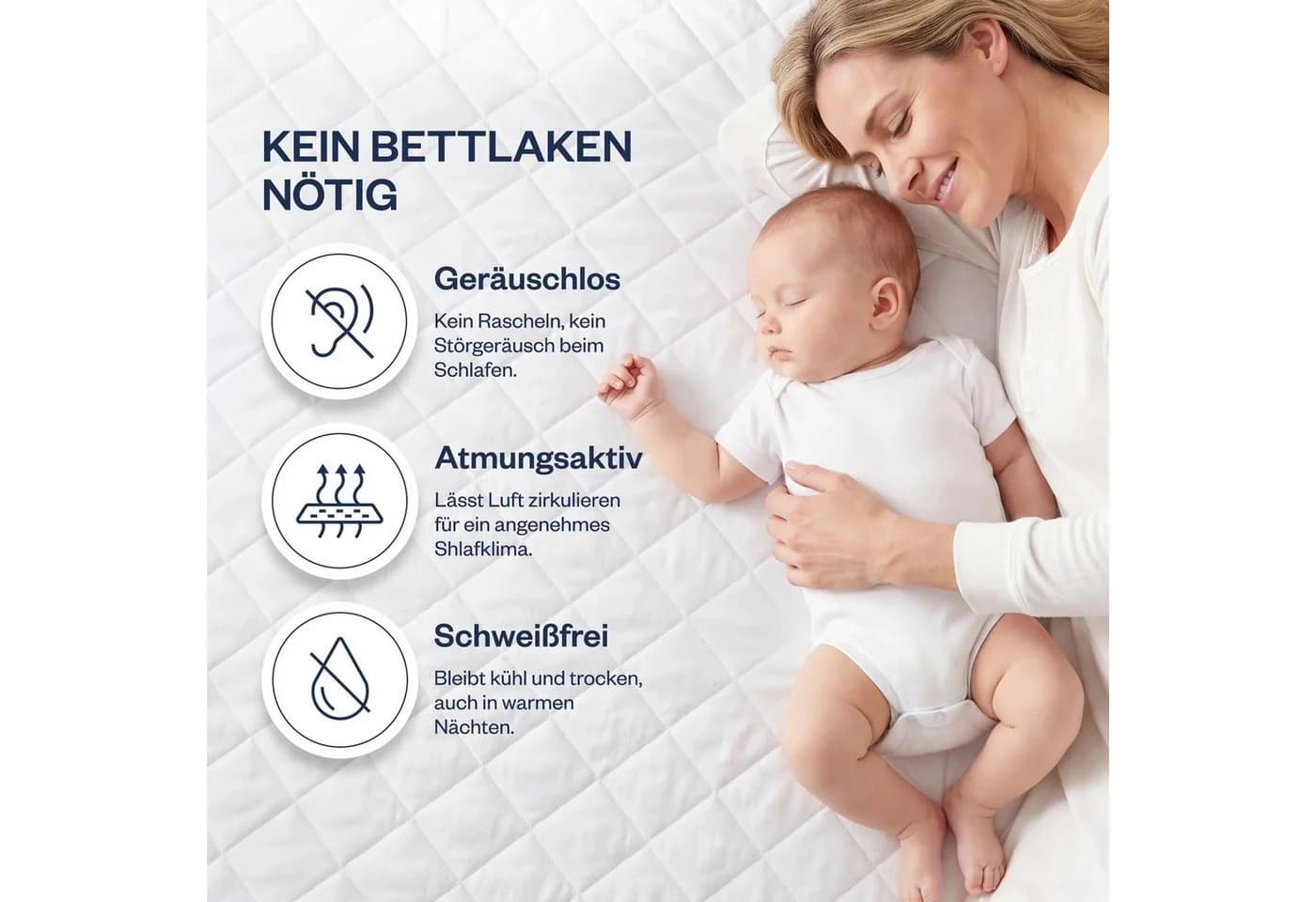 Formeya Matratzenschoner Gesteppt Grau 100% Baumwolle