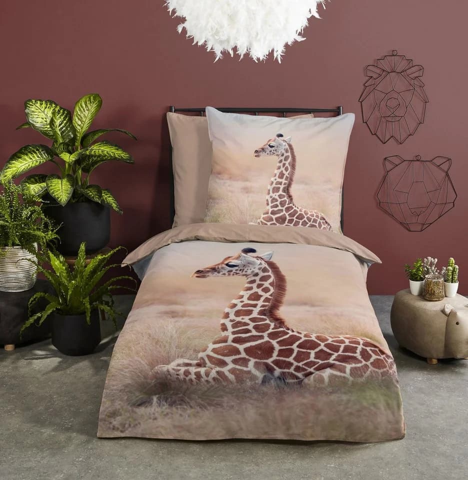 JACK Bettwäsche 135x200cm Giraffe 2-teilig Renforcé
