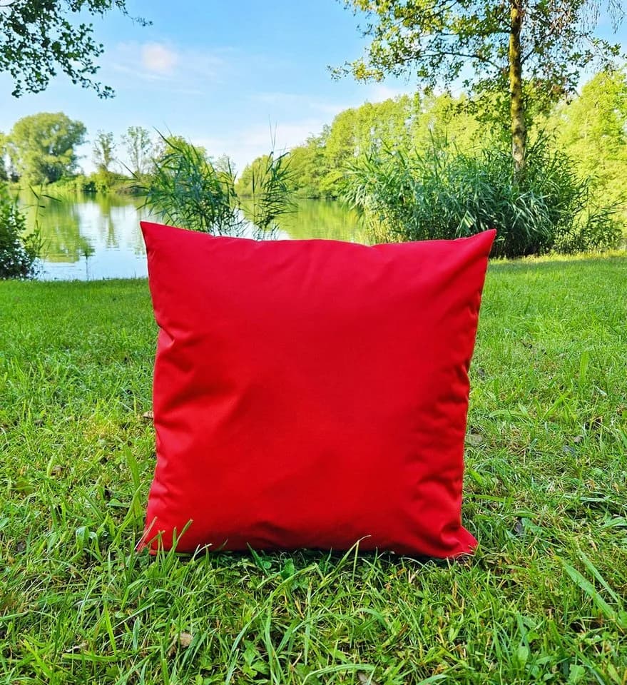 JACK Dekokissen 60x60cm Outdoor Lounge Kissen Rot inkl. XXL Füllung
