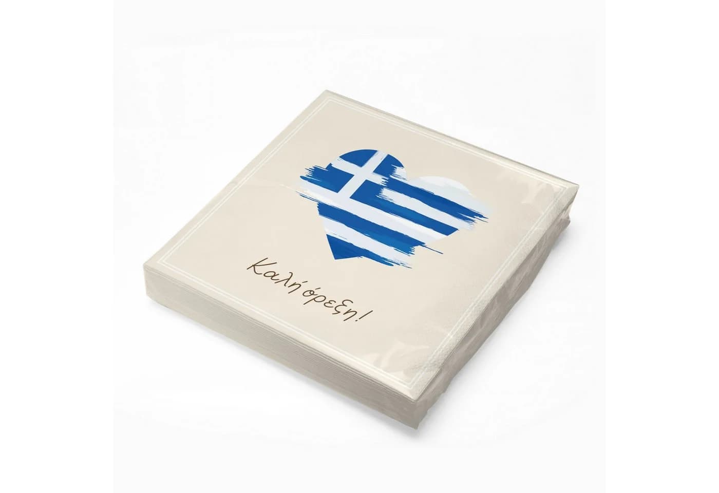 itenga Papierservietten 40x mit Bierdeckeln Griechenland Motiv 30x30cm