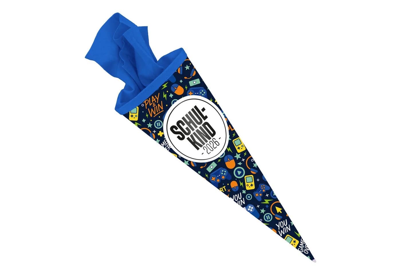 itenga Schultüte 70cm rund - Play & Win - Schulkind 2026