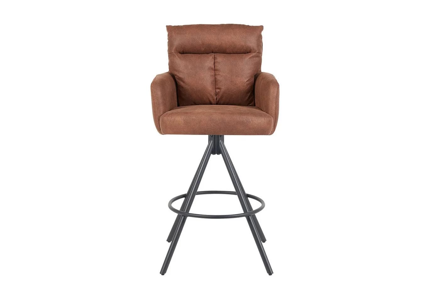 DUBI Möbel Barhocker Leo Schwarz 360° drehbar im 2er-Set