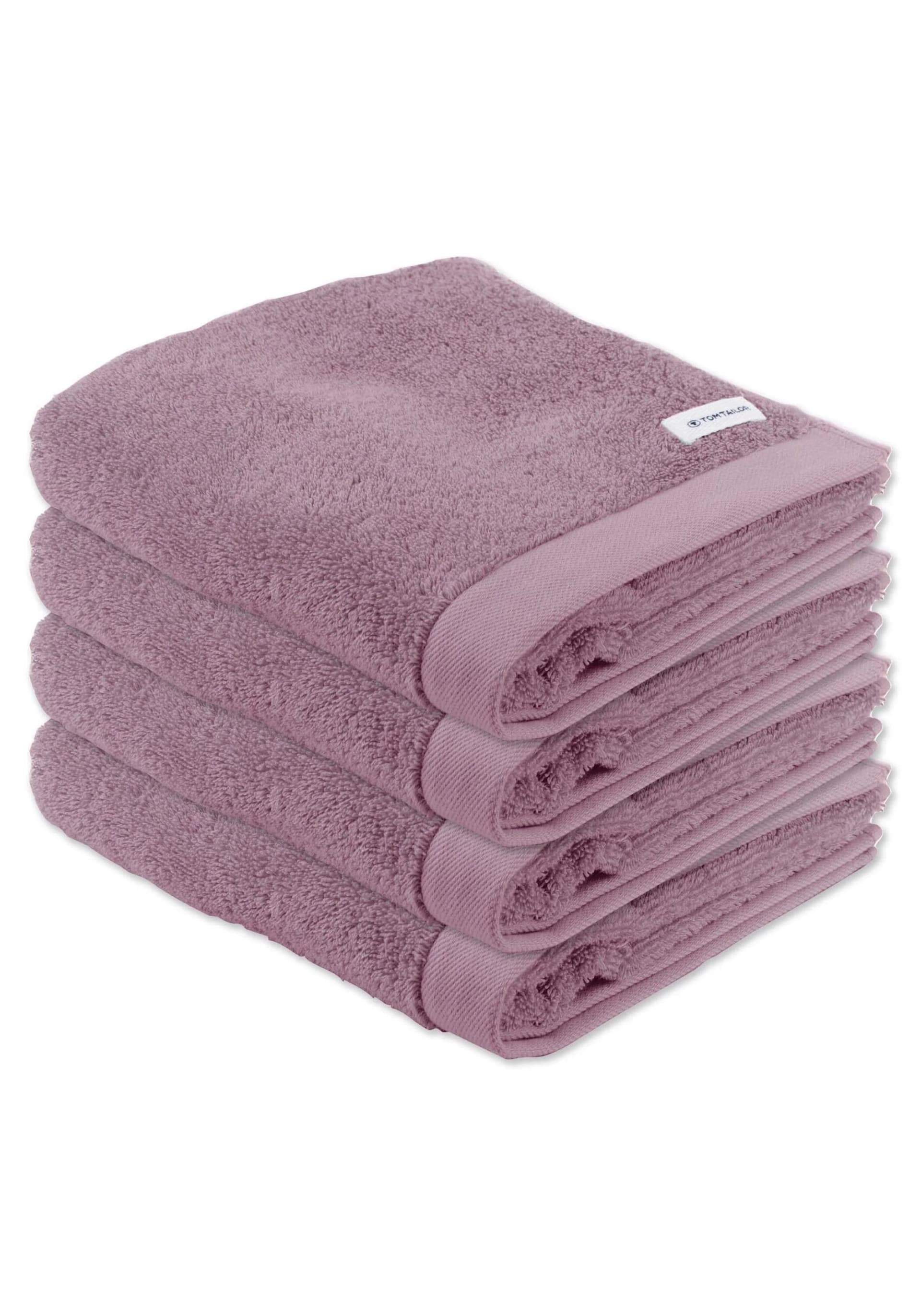 TOM TAILOR Handtuch 4er Pack lila 50x100 cm Baumwolle
