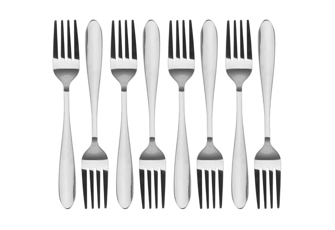 Koopman Tafelgabel 8er Set Edelstahl Silber