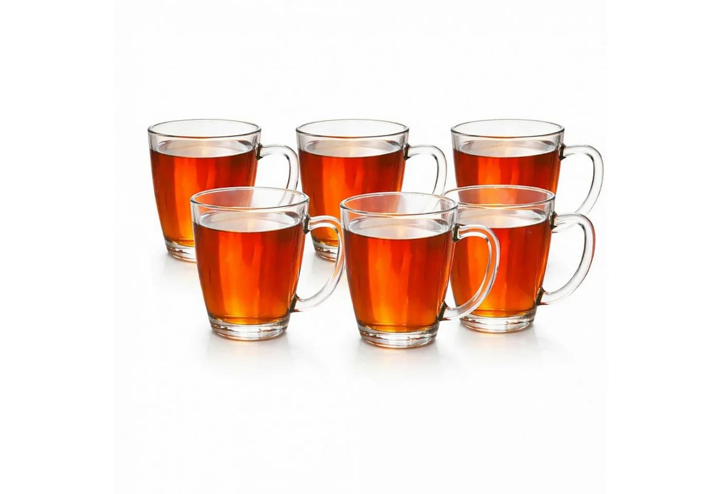Koopman Teetasse 400ml 6er Set Transparent Gehärtetes Glas