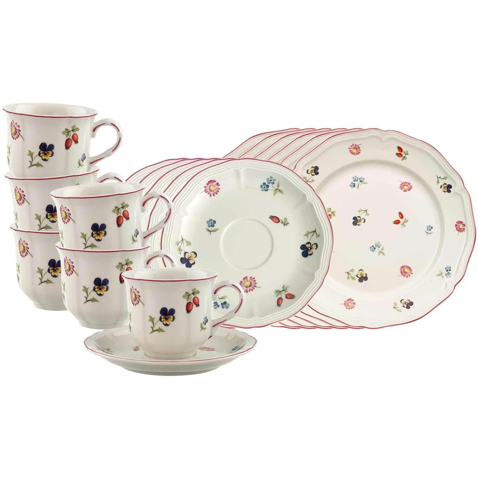 Villeroy & Boch Kaffeeservice Petite Fleur 18-teilig bunt Porzellan