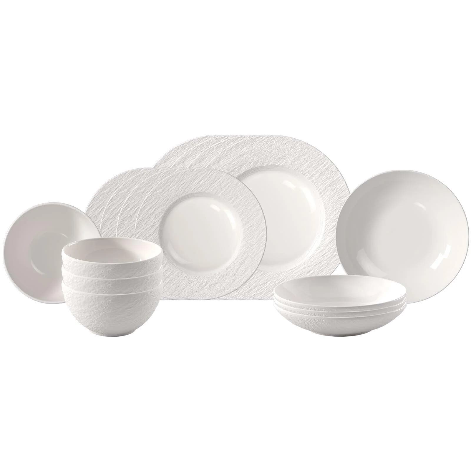 Villeroy & Boch Tafelservice Manufacture Ice 16er Set Weiß