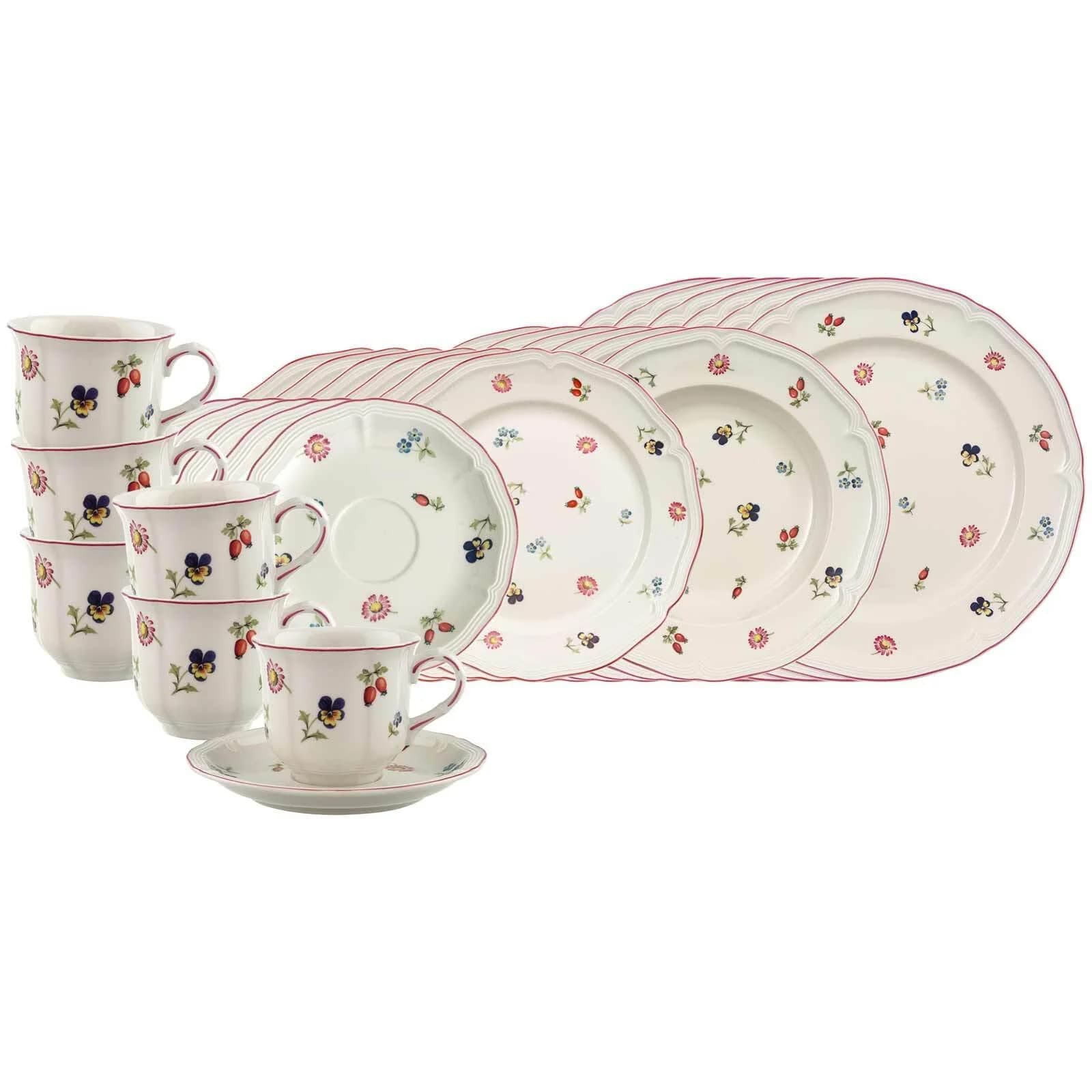 Villeroy & Boch Petite Fleur Geschirr-Set 30-teilig Weiß