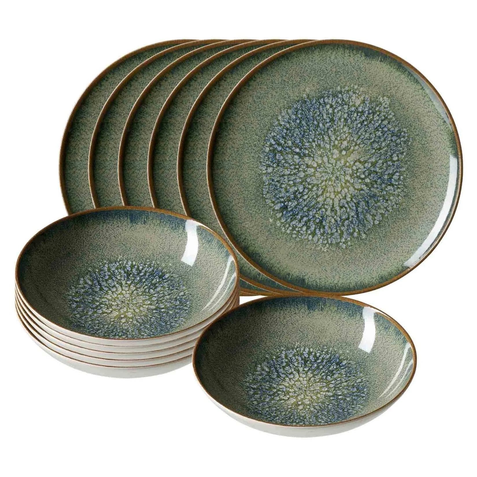 Ritzenhoff & Breker Tafelservice Verde 12er Set Grün/Türkis