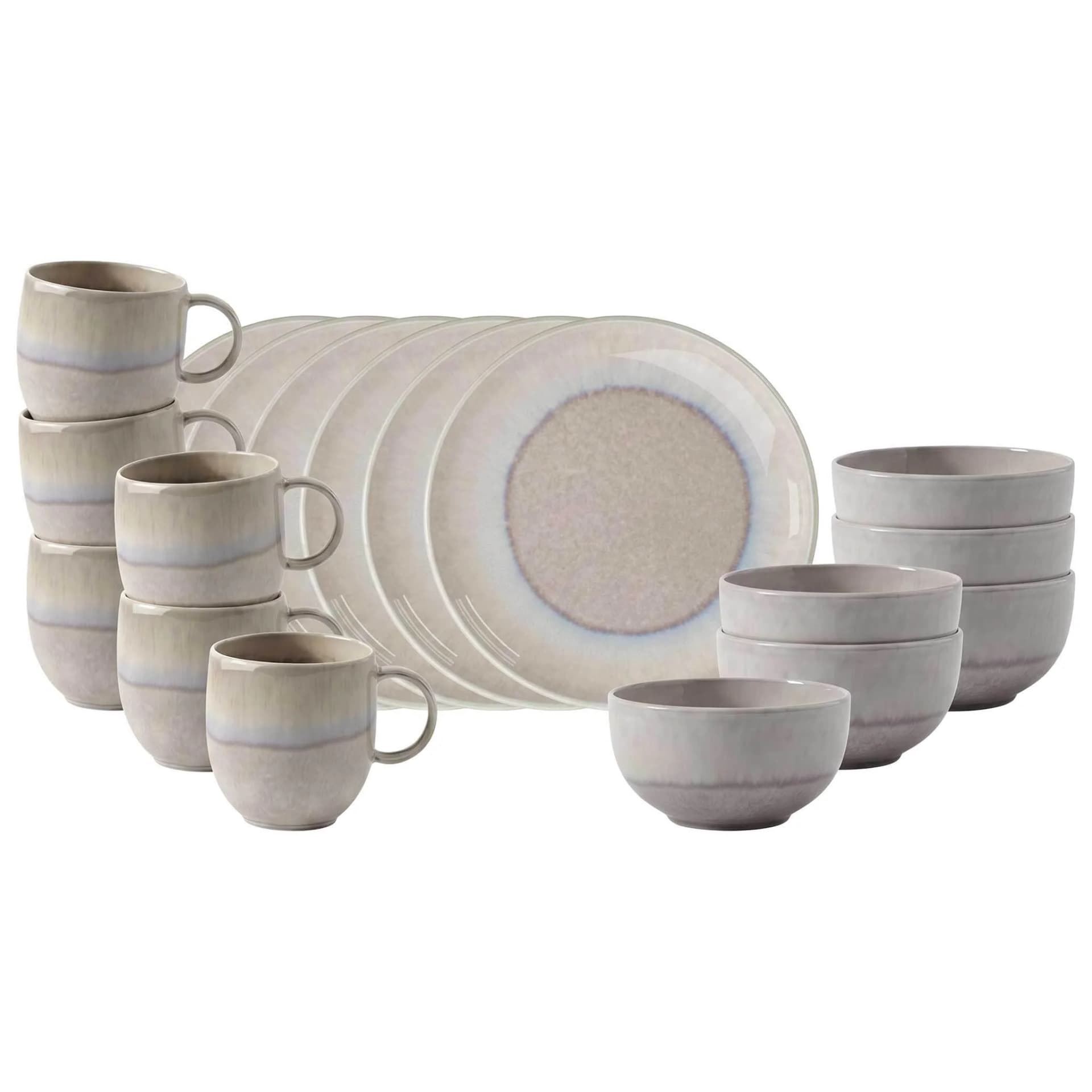 LIKE. BY VILLEROY & BOCH Frühstücksservice Perlemor Sand 18-teilig beige