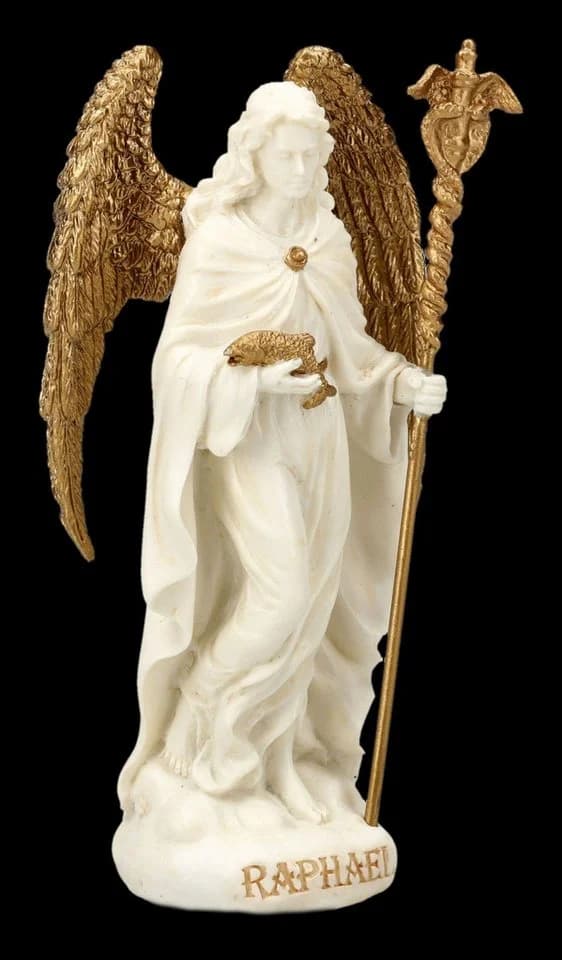 Figuren Shop GmbH Erzengel Raphael Figur Veronese Miniatur Engel Statue 10 cm