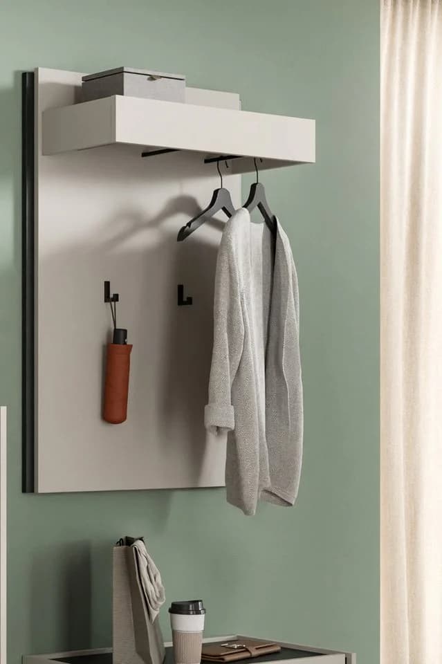 Inn.Furn Garderobenpaneel Nevia Wandgarderobe Kaschmir Schwarz