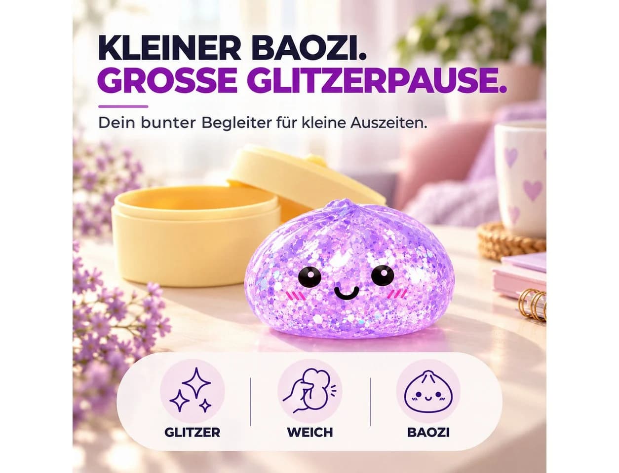 TK Gruppe Fidget-Gadget Dumpling-Squishy - Antistress Spielzeug