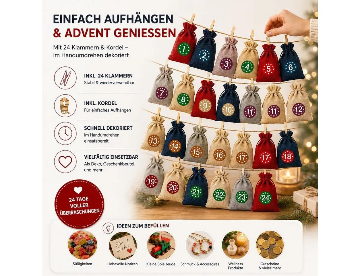 TK Gruppe DIY-Adventskalender 2026 Set zum Basteln