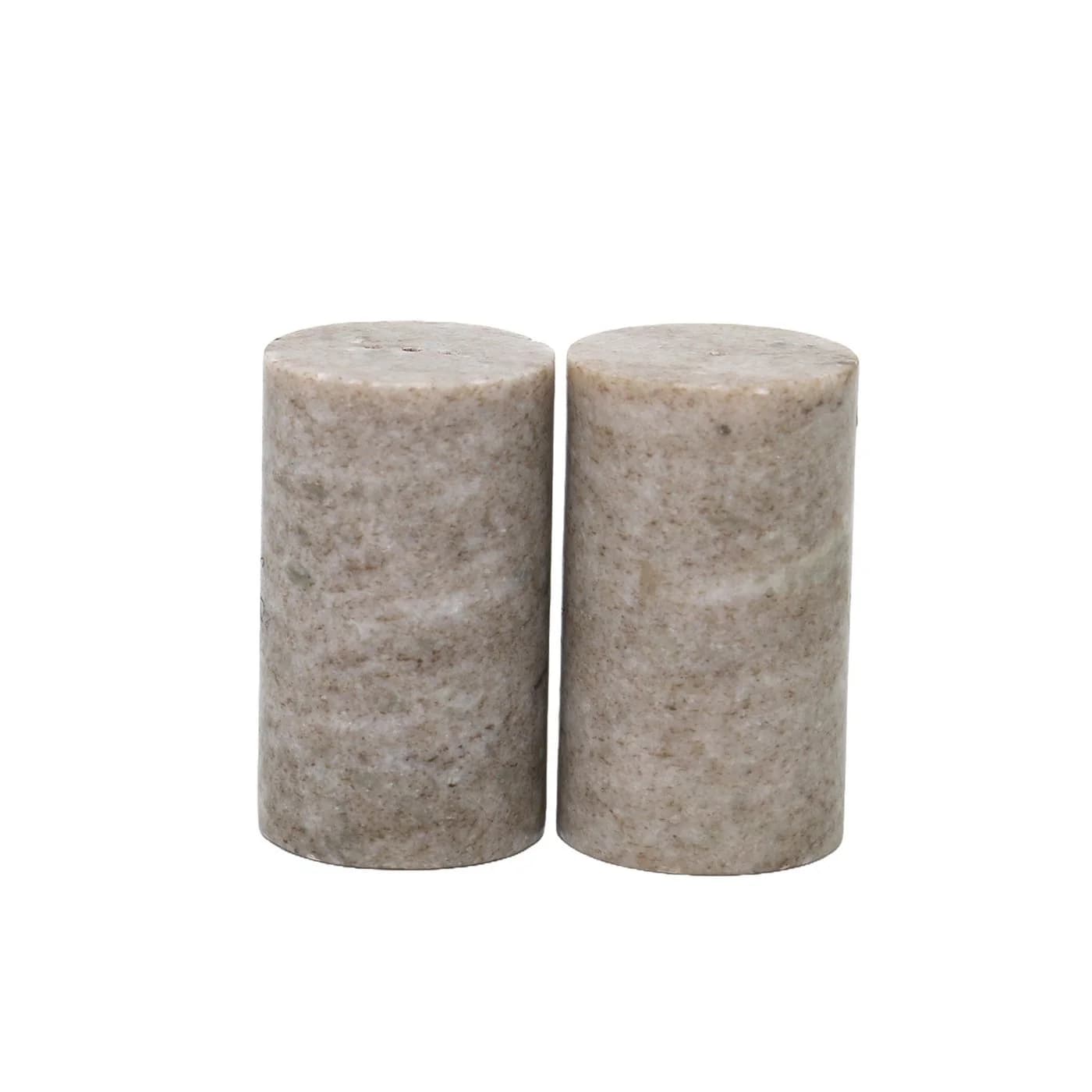 houseproud Salz- / Pfefferstreuer Tube aus Marmor Beige/Braun
