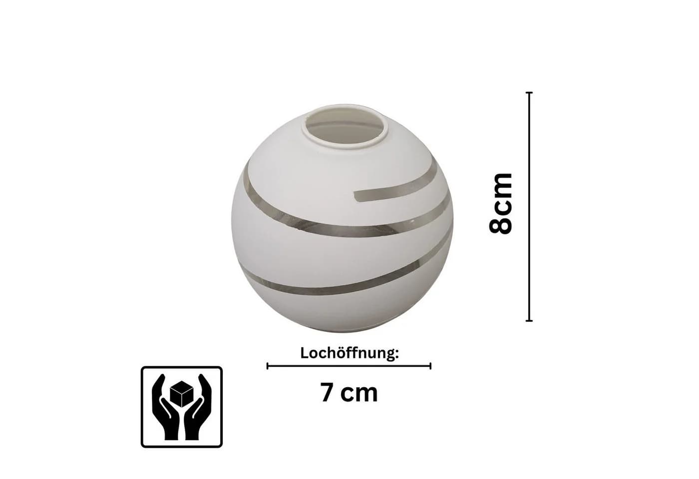 Lichthandel Hoch Lampenschirm Glaskugel E14 Ersatzglas Weiss