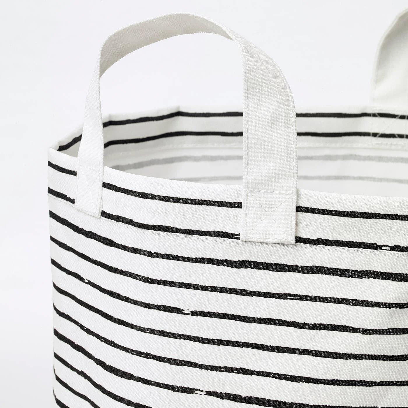 IKEA KLUNKA Wäschesack Schwarz-Weiß Stoff