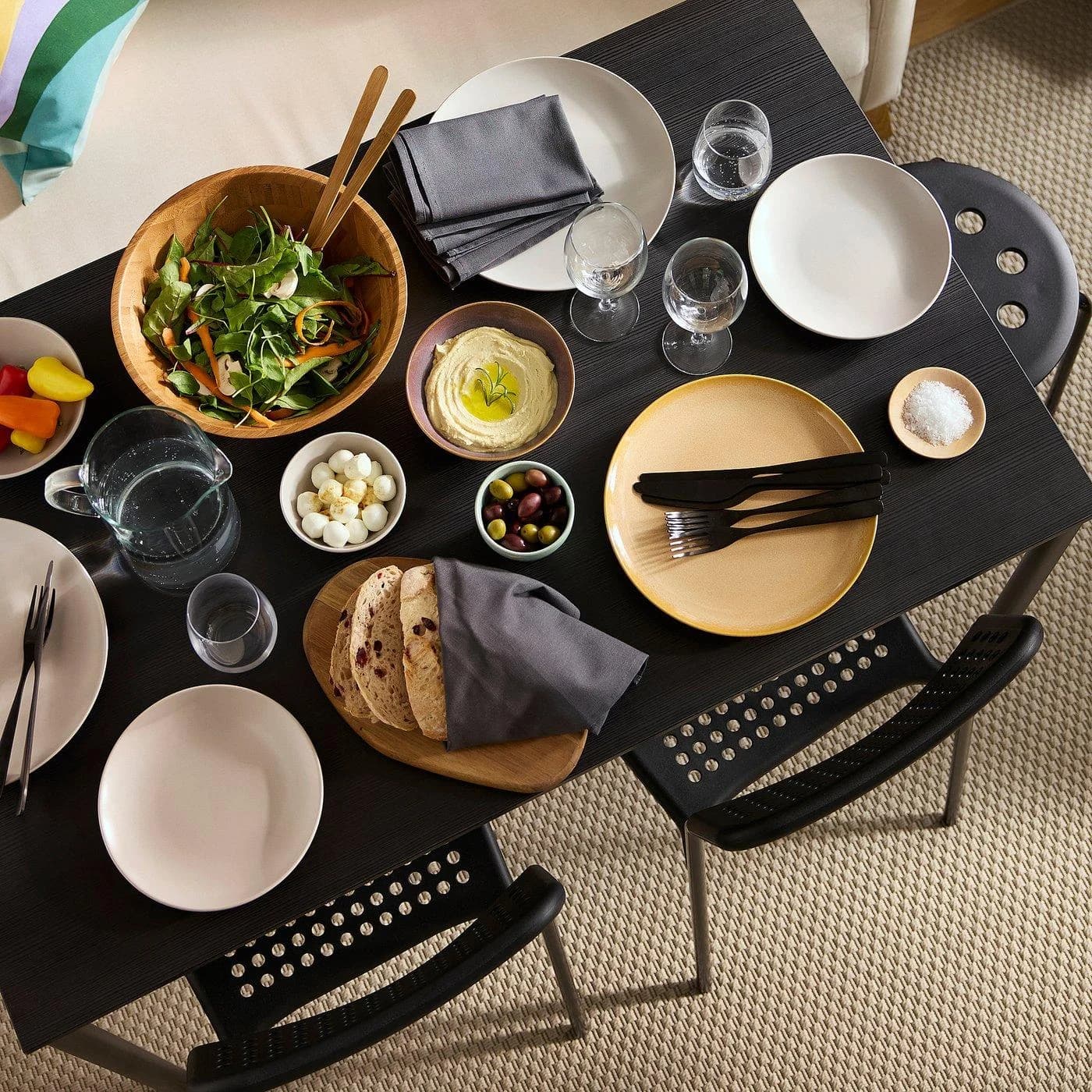 IKEA SANDSBERG Tisch Schwarz