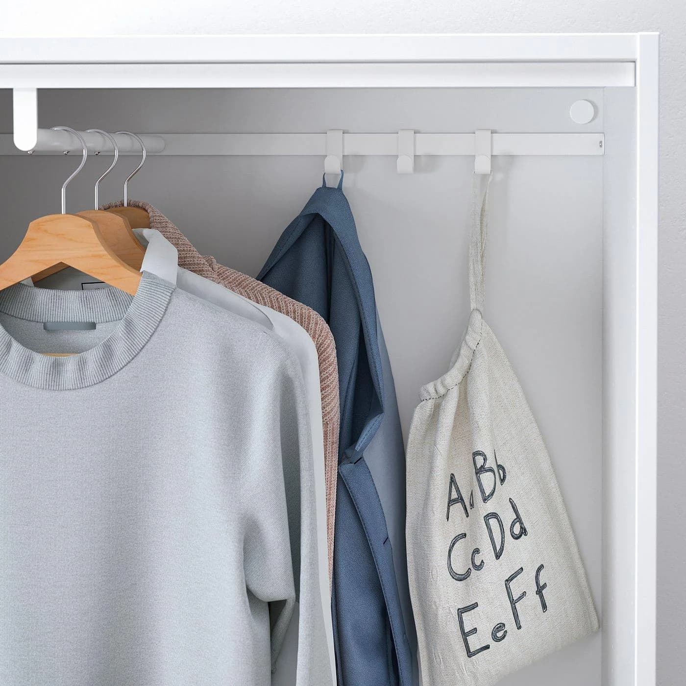IKEA HJÄLPA Kleiderstange Weiß Schrankeinrichtung