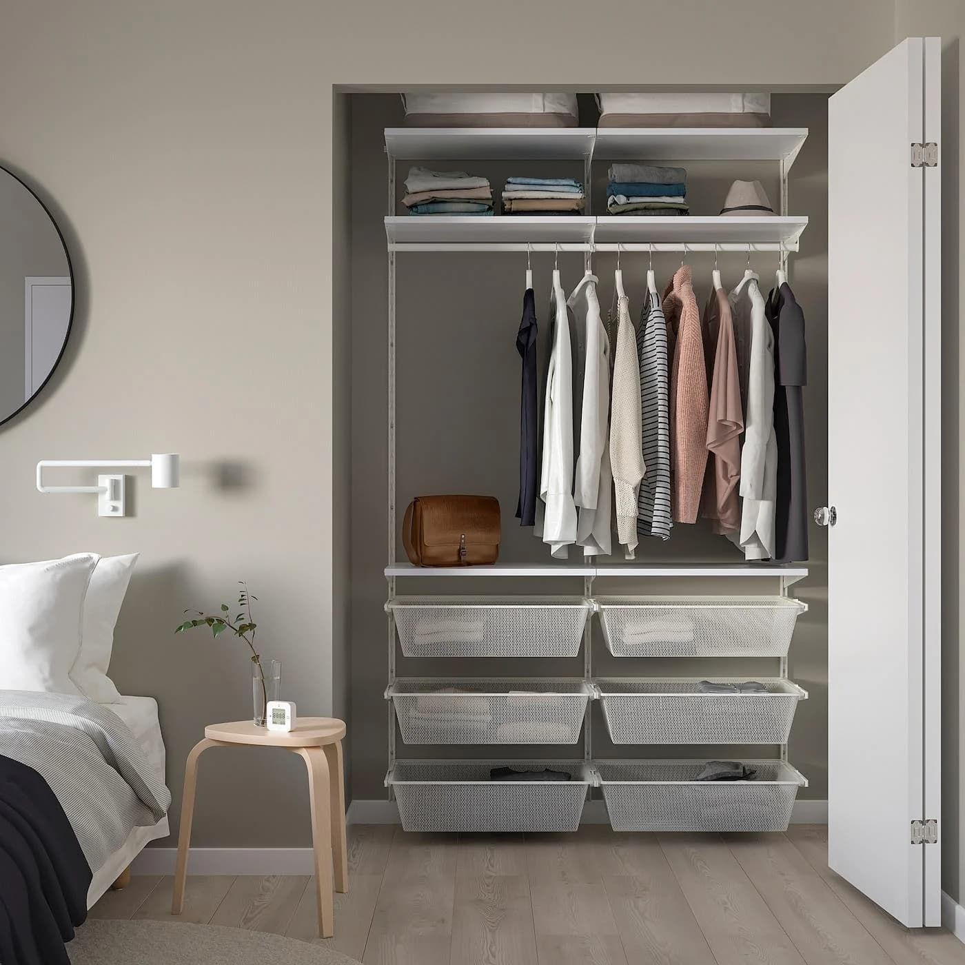 IKEA BOAXEL Schrankkombination Weiß Wandmontage