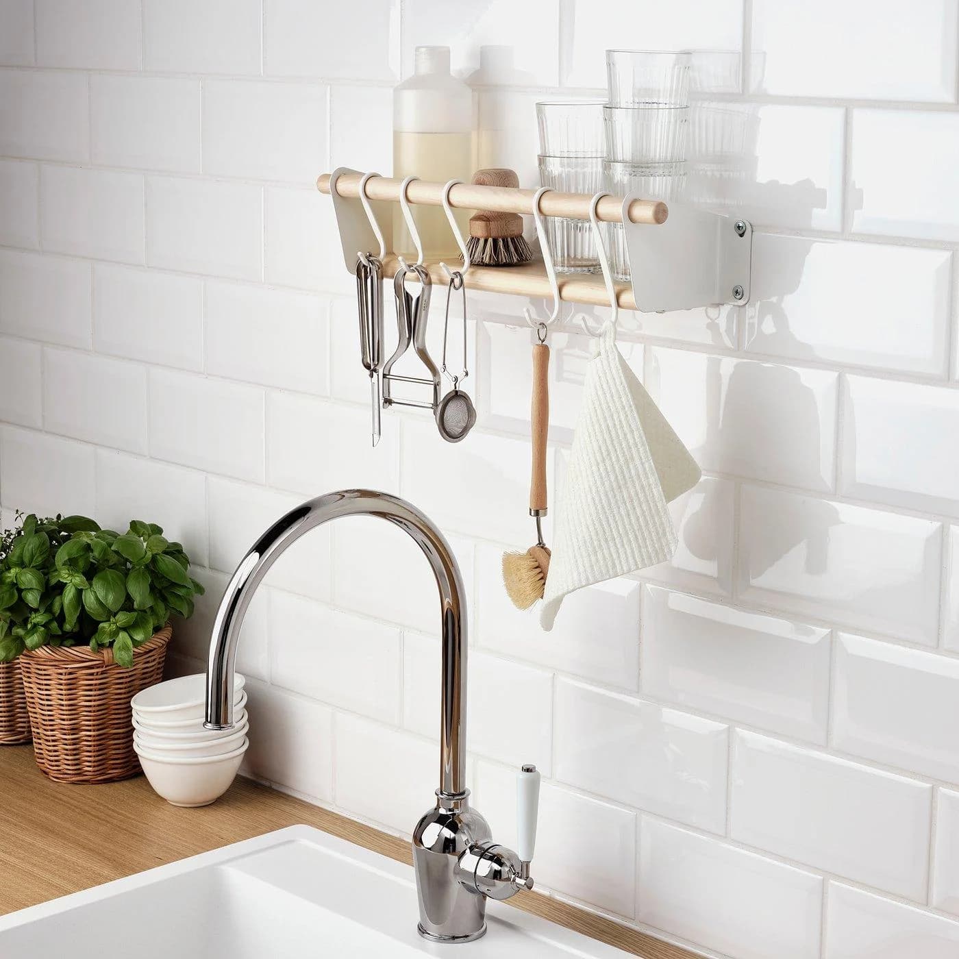 IKEA NEREBY Wandregal Beige Hanf-Baumwolle Mix