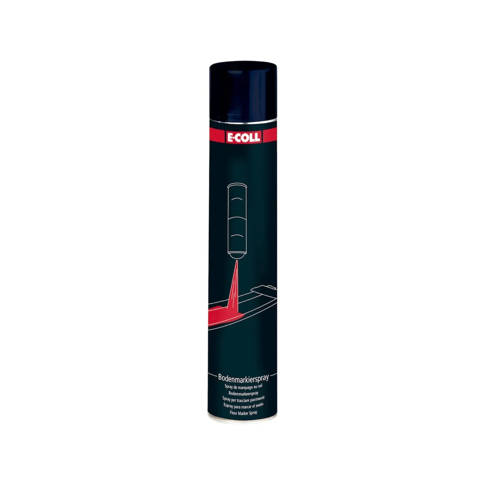 E-COLL Bodenmarkierspray 750ml Schwarz Acrylharzlack