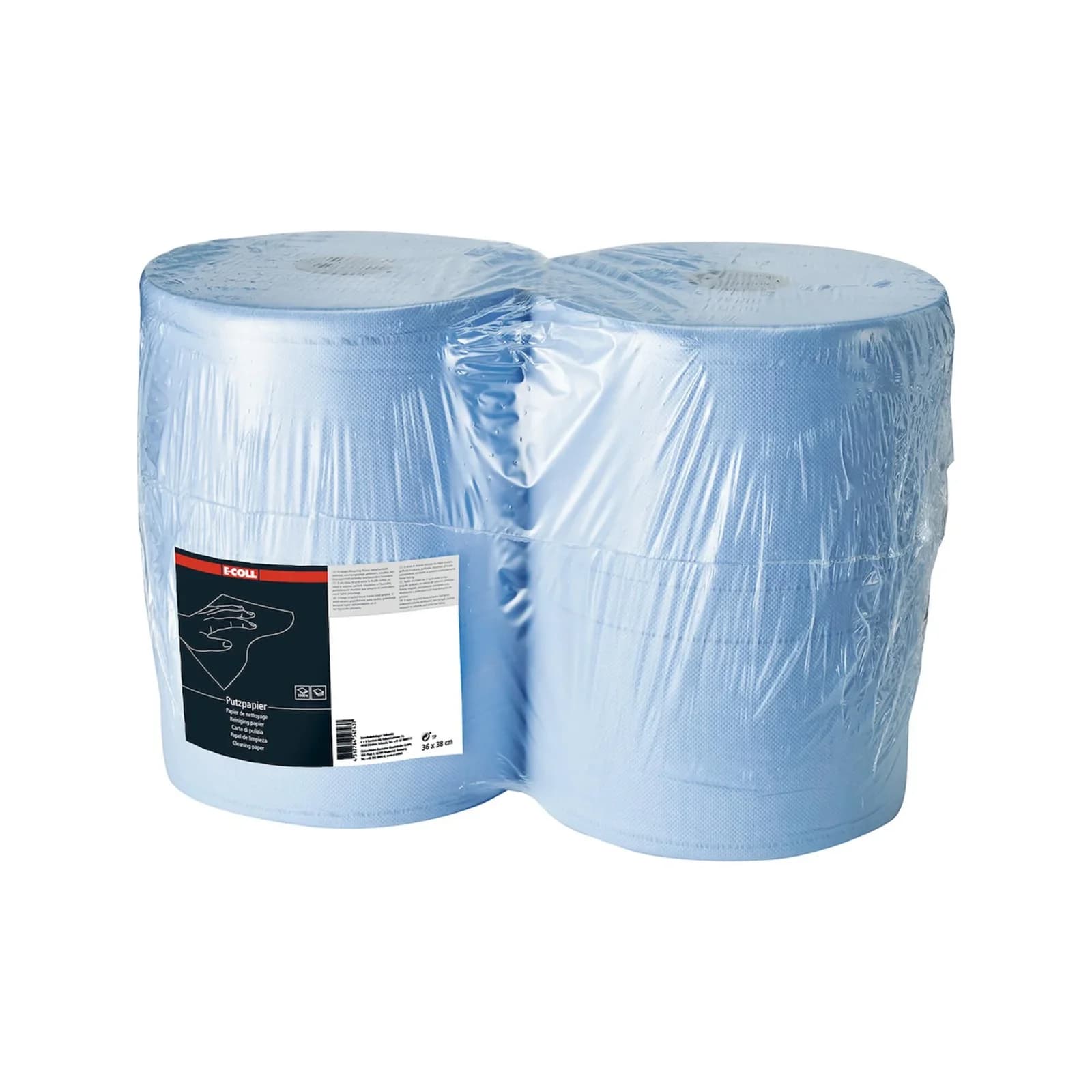 E-COLL Putzpapier Blau 3-lagig 1.000 Blatt 38x36cm