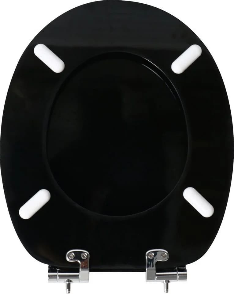 Primaster WC-Sitz Schwarz mit Absenkautomatik und Strasssteinen