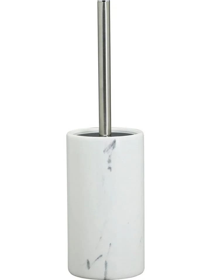Trend Line Toilettenbürstenhalter Marmor-Optik Weiß/Chrom