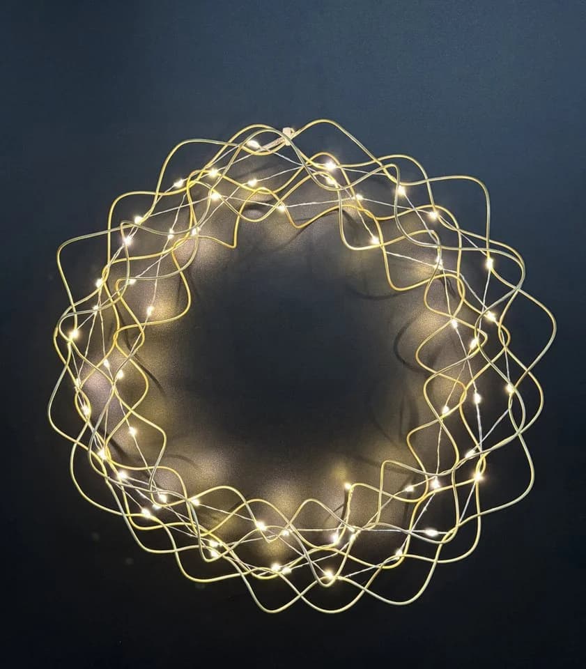 Trend Line LED Lichterkranz Ø 30 cm Gold Warmweiß