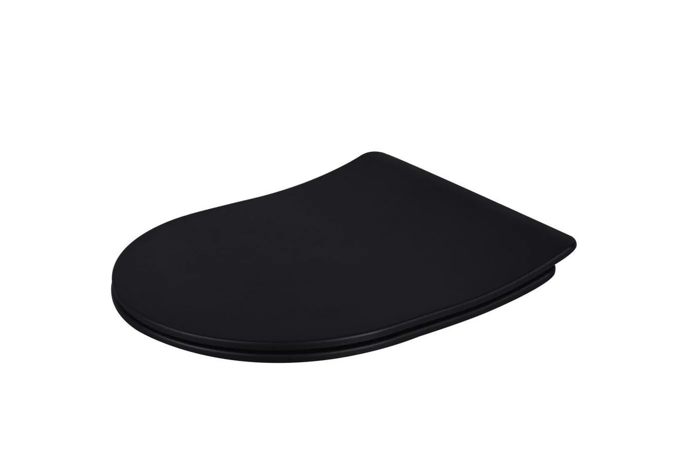 Primaster WC-Sitz mit Absenkautomatik Prag schwarz D-Form