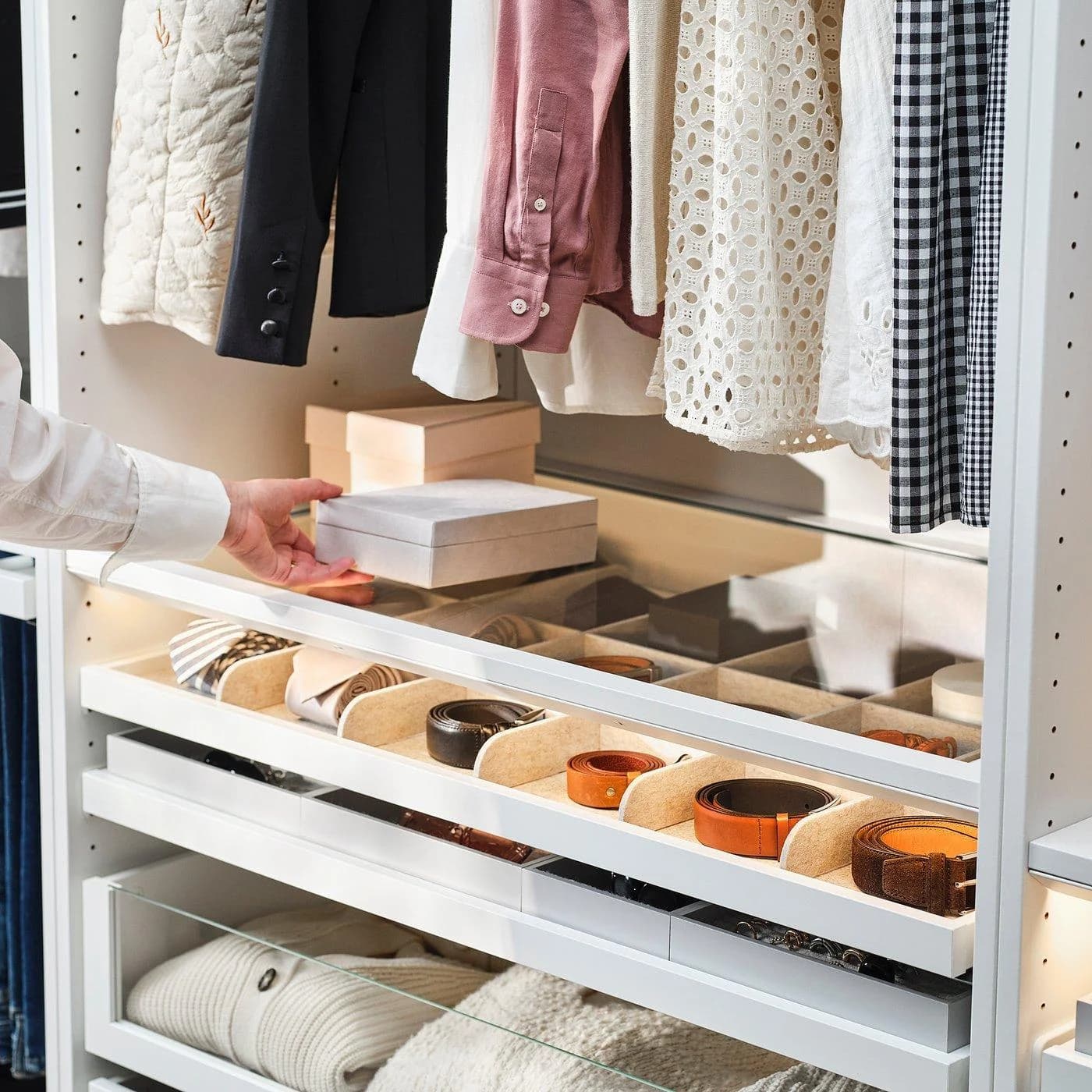 IKEA KOMPLEMENT Glaseinlegeboden Weiß für PAX Kleiderschrank
