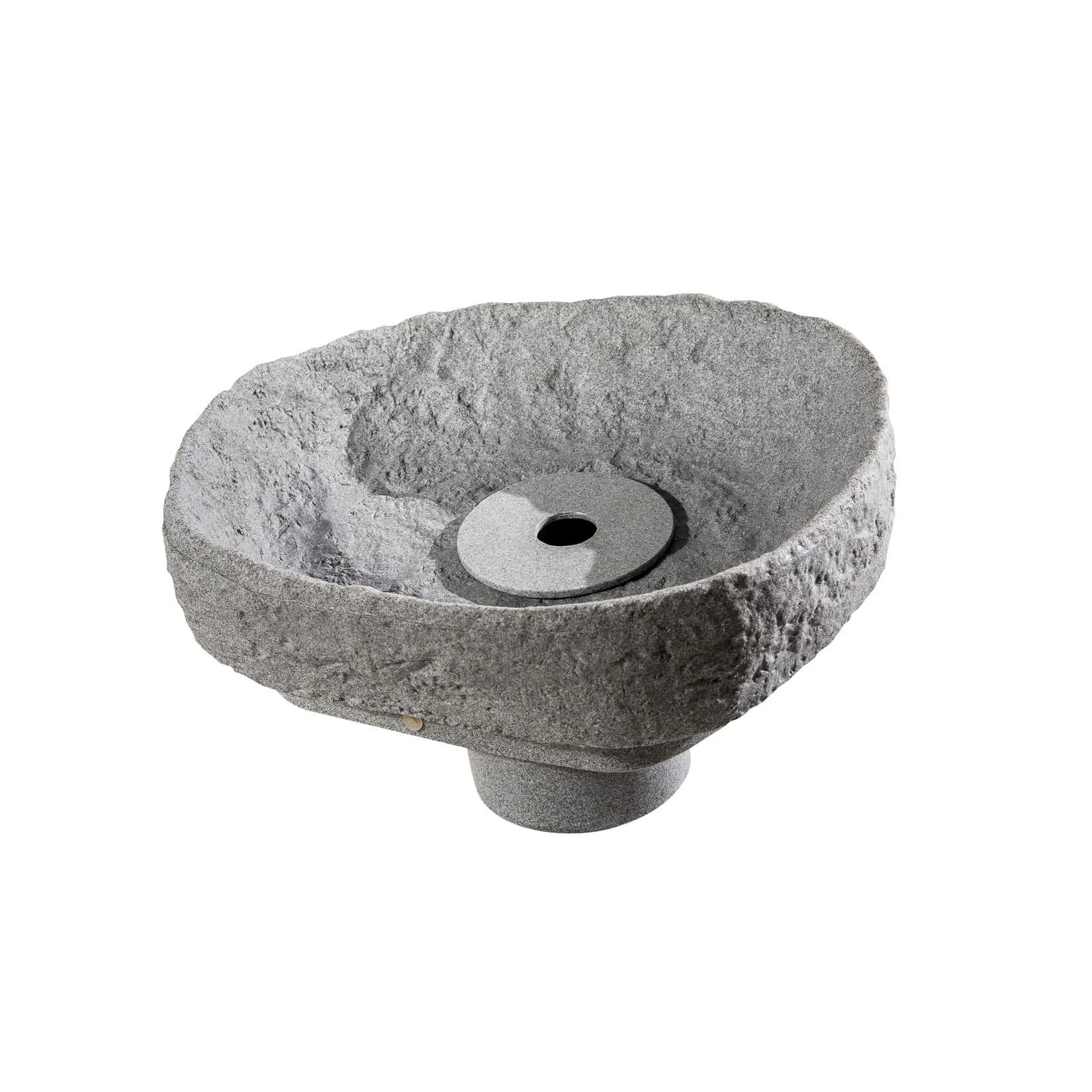 GreenLife Springbrunnen-Set für Dekor-Regenspeicher "Hinkelstein" Granitgrau