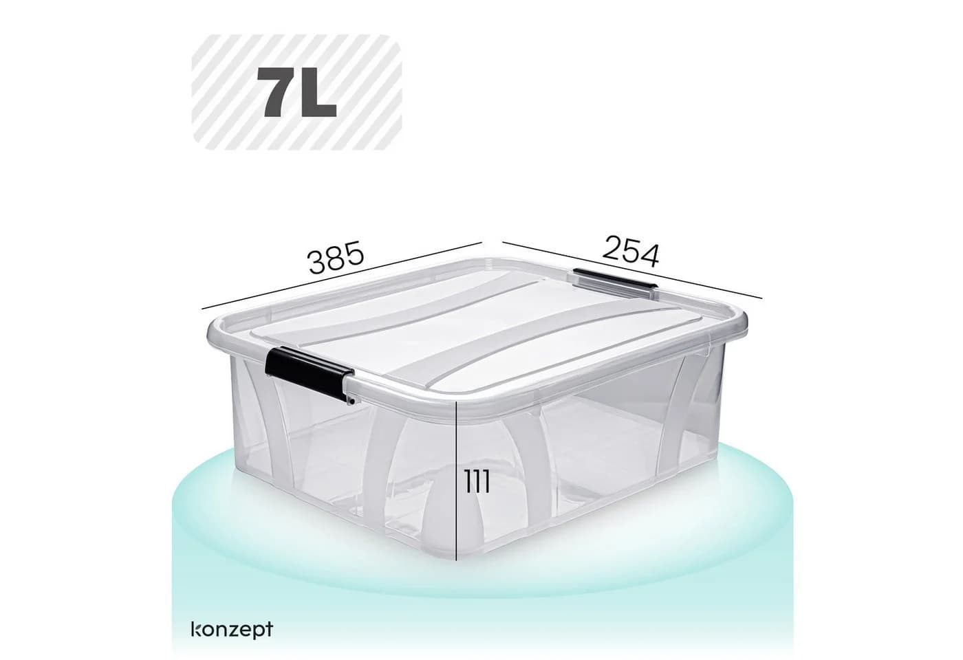 KONZEPT Aufbewahrungsboxen mit Deckel Set 3-teilig BPA-Frei