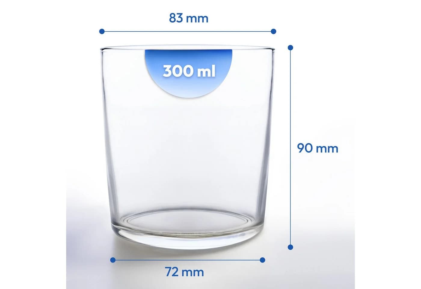 KONZEPT Kerzenhalter Kerzengläser 300 ml, 6 St. Glasteelichthalter