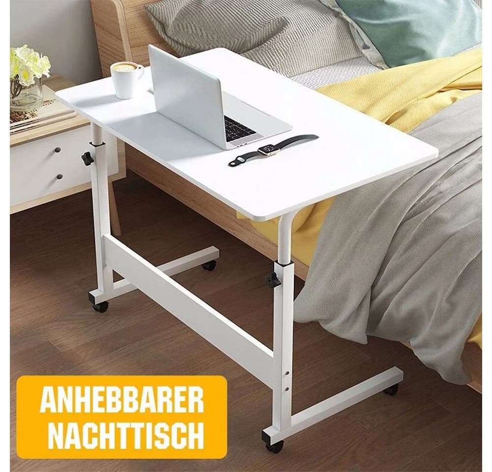 Rhein Beleuchtung Beistelltisch Laptoptisch höhenverstellbar, mobiler Schreibtisch, Sofatisch