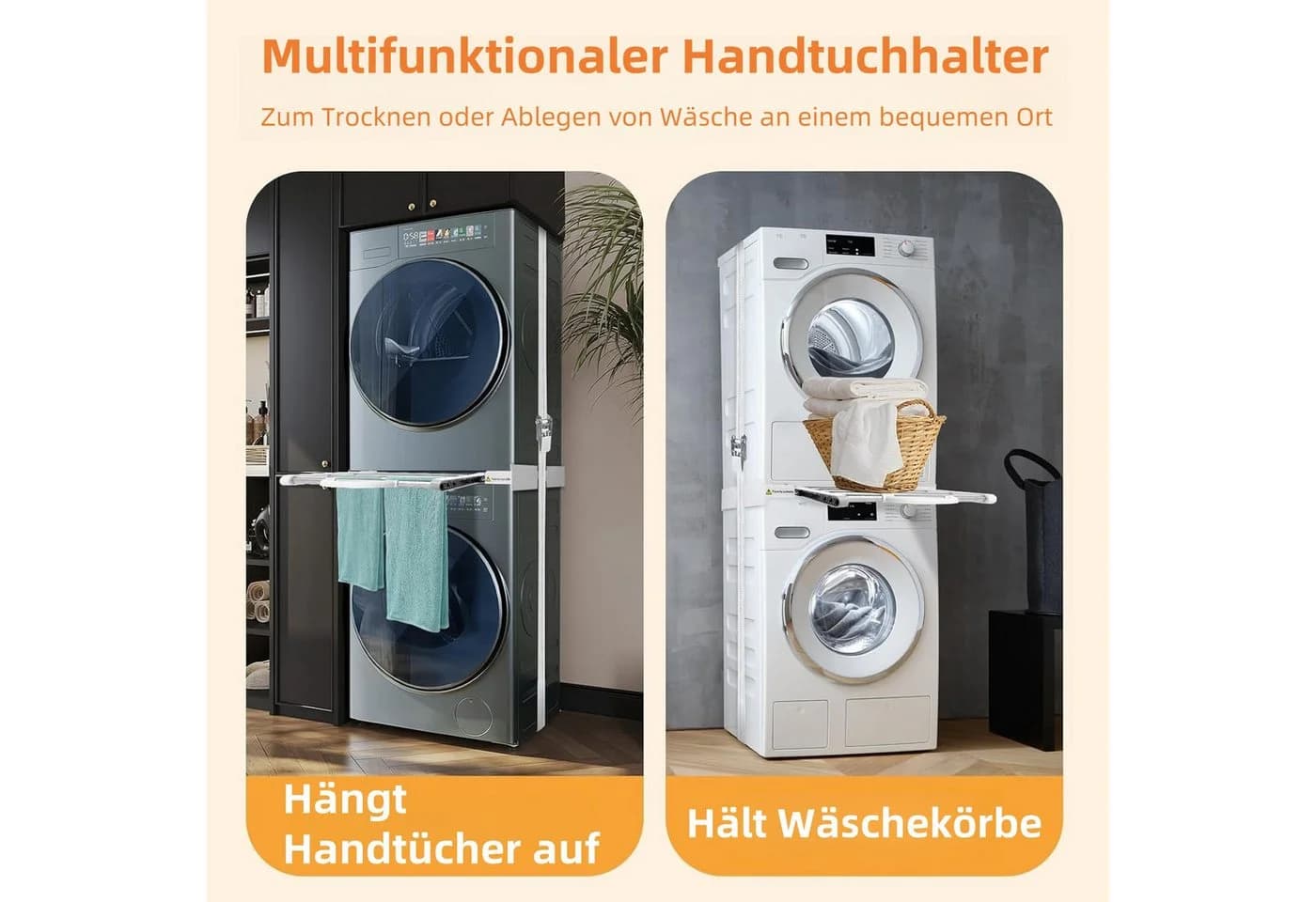 PFCTART Waschmaschinenuntergestell Universal Waschmaschinen Trockner Anschlussgestell Stapelgestell