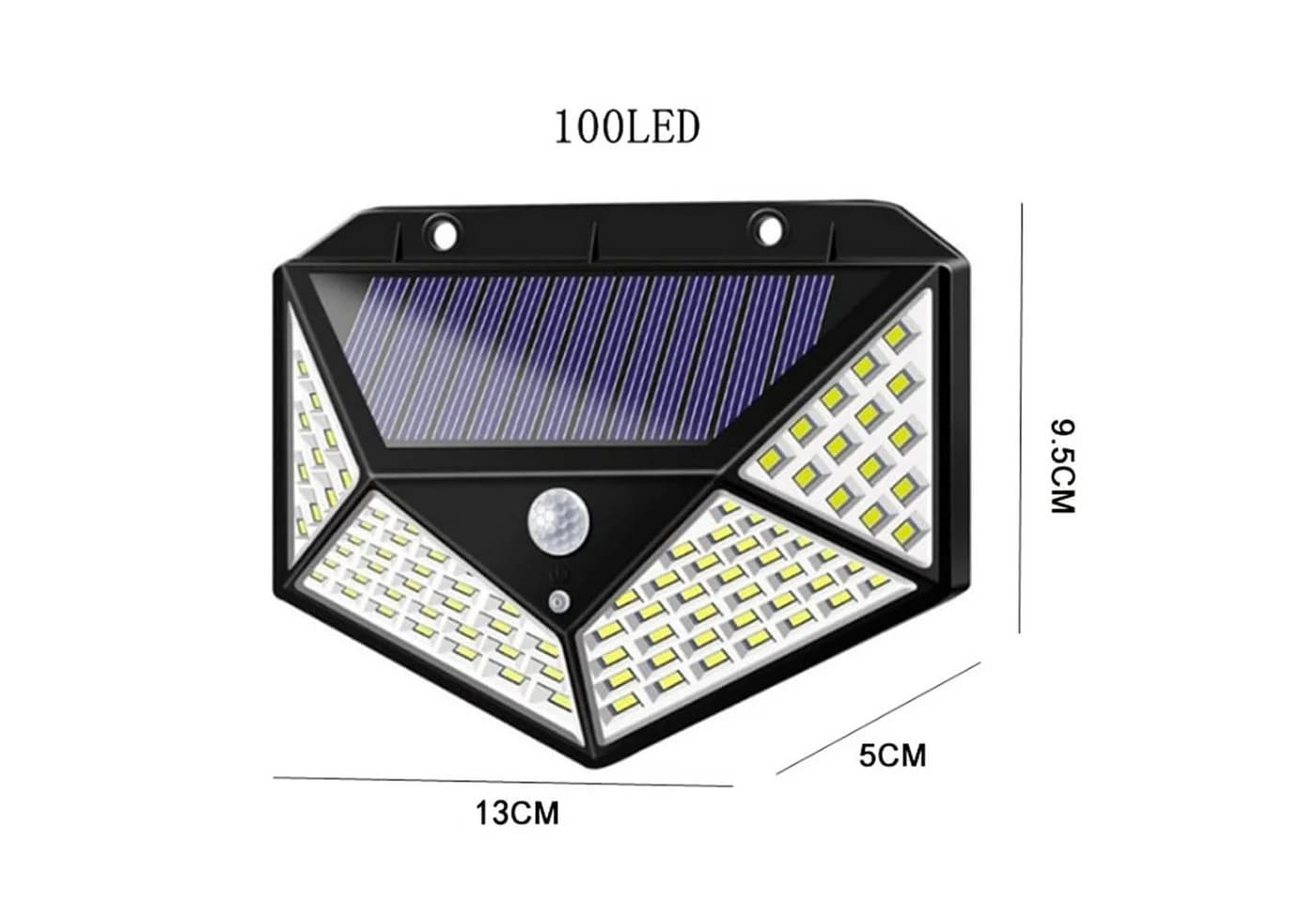 Rhein Beleuchtung LED Solarleuchte 100 LED Tageslichtweiß