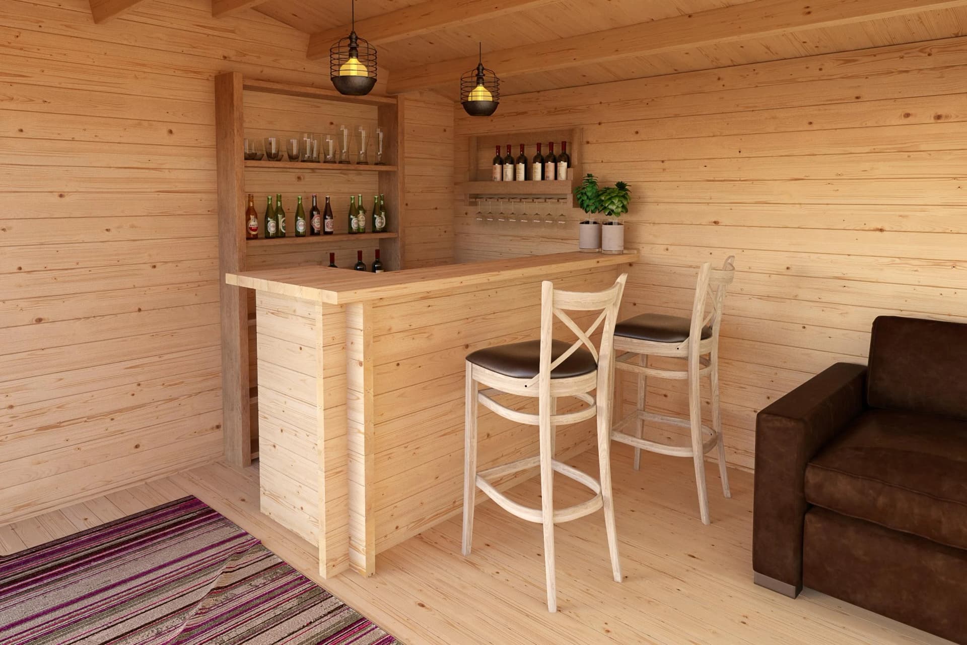 Nordic Holz Bartisch Barelement Natur